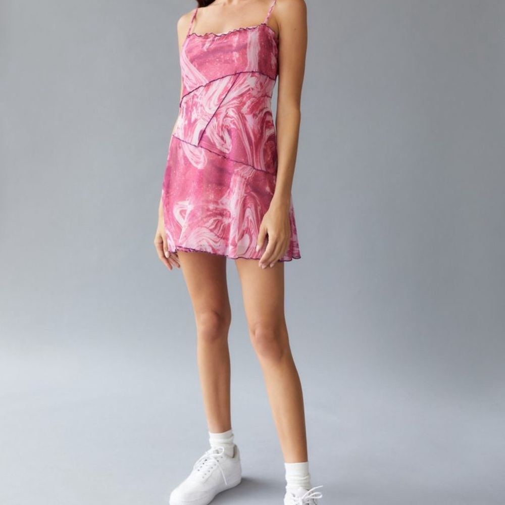 URBAN OUTFITTERS PINK MOXIE MINI DRESS SIZE M